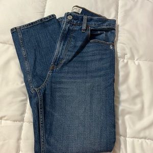 Abercrombie ankle straight high rise jeans